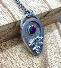 Load image into Gallery viewer, Black Opal and Cedar Pendant
